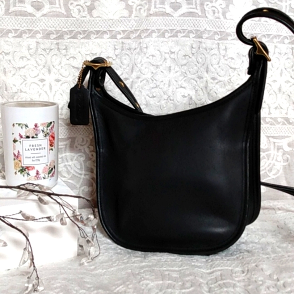 Coach, Purse, Black, Leather